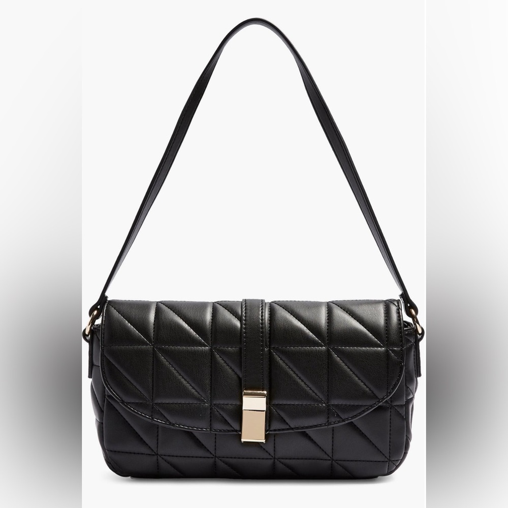 Topshop Black Quilted Shoulder Bag
